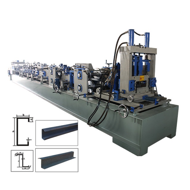 Automatic changing size C Z purlin roll forming machine